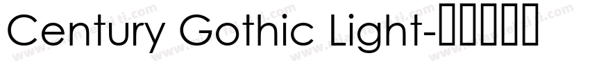 Century Gothic Light字体转换